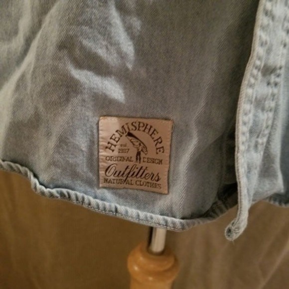 Hemisphere Indigo Denim full fit Shirt LG - Picture 3 of 7